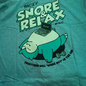 Product Review of Baju Kaos Anime Pokemon - Kuruu Snore and Relax Tee from Tokopedia customer review 0