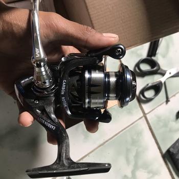 Product Review of Reel Versus Carbotech SW 1000-6000 Power handle Body carbon from Tokopedia customer review 1