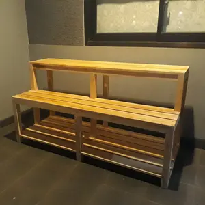 rak tanaman 2 susun kayu serba guna