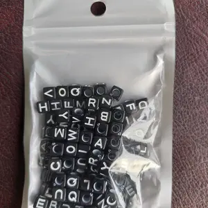 100 Pcs Mote Huruf Kotak Manik Manik Huruf Alfabet Manik Huruf Dadu
