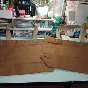 TAS KANVAS . TAS JINJING. HANDBAG KANVAS POLOS COKLAT MOCCA djogjabook
