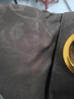 Product Review of Gorden  Curtain jendela Pintu minimalis smokering Gold polos embos coklat tua murah Tali Merah from Tokopedia customer review 1