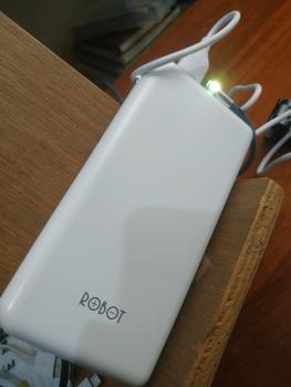 Product Review of PowerBank ROBOT 10000mah RT180 2.1A Dual Input Port Type C from Tokopedia customer review 0