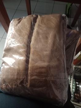 Product Review of Gorden  Curtain jendela Pintu minimalis smokering Gold polos embos coklat tua murah Tali Merah from Tokopedia customer review 2