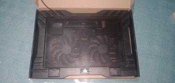 Product Review of kipas laptop cooling pad quinton 2 fan 12cm 15,6inch hitam jaring Computer Cooler pad gaming from Tokopedia customer review 0