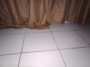 Product Review of Gorden  Curtain jendela Pintu minimalis smokering Gold polos embos coklat tua murah Tali Merah from Tokopedia customer review 1