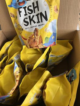 Product Review of Keripik Kulit Ikan / Fish Skin Rasa Original Raftels 75gr Halal from Tokopedia customer review 0