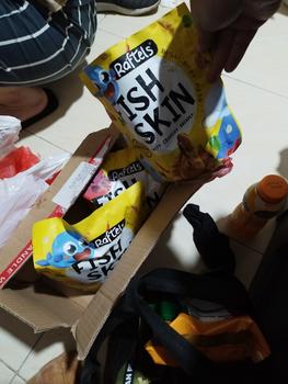 Product Review of Keripik Kulit Ikan / Fish Skin Rasa Original Raftels 75gr Halal from Tokopedia customer review 0