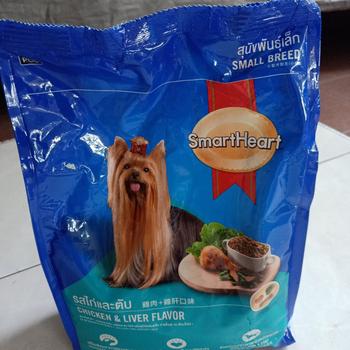 Product Review of SmartHeart Makanan Anjing Kering Dry Dog Food Small Breed Chicken & Liver Flavor 1.3 Kg from Tokopedia customer review 0