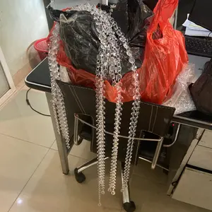 Tirai Kristal 14mm/16mm perhelai untuk dekorasi