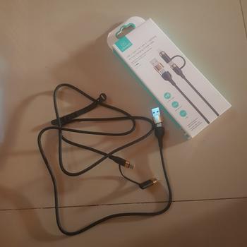 Product Review of USAMS U62 Kabel Data USB-Type C to Type C + Lightning PD Fast Charging from Tokopedia customer review 1