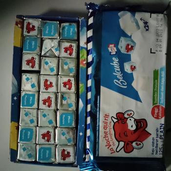 Product Review of Keju Belcube Cheese Spread 125 gr - Belcube Keju Bayi MPASI 24 kotak from Tokopedia customer review 3