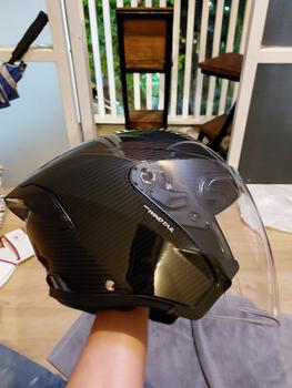 Product Review of HELM Half Face RSV NEW WINDTAIL CARBON GLOSSY  Motorcycle from Tokopedia customer review 3
