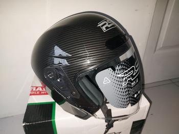 Product Review of HELM Half Face RSV NEW WINDTAIL CARBON GLOSSY  Motorcycle from Tokopedia customer review 0