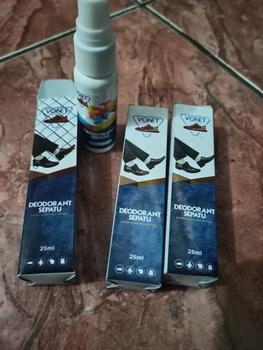 Product Review of Parfum Deodorant sepatu anti bakteri bau Spray 25 ML from Tokopedia customer review 0