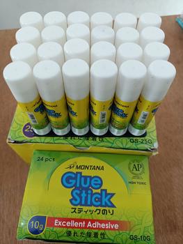 Product Review of MONTANA Glue Stick Lem Batang 10g 24 Pcs Strong Adhesive Perekat Serbaguna GS-10/Box from Tokopedia customer review 0