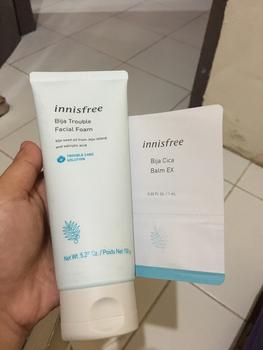 Product Review of Innisfree Bija Trouble Cleansing Foam 150g - Cleanser from Tokopedia customer review 1