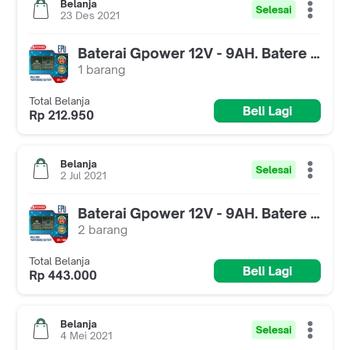 Product Review of Aki UPS Gpower 12V 9AH Baterai UPS Battery Aki Kering Batere UPS VRLA from Tokopedia customer review 1
