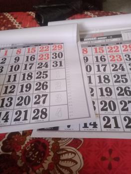 Product Review of PROMO KALENDER DINDING 38 CM x 54 CM TERMURAH EDISI TERBARU from Tokopedia customer review 0