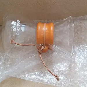 CHEMEX COFFEE MAKER TEKO SERVER KOPI POT GLASS KACA POUR OVER WOOD HANDLE - 400 ML