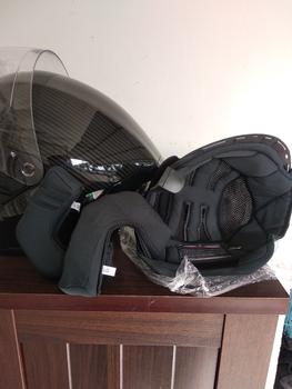 Product Review of HELM Half Face RSV NEW WINDTAIL CARBON GLOSSY  Motorcycle from Tokopedia customer review 0