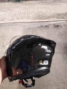 Product Review of HELM Half Face RSV NEW WINDTAIL CARBON GLOSSY  Motorcycle from Tokopedia customer review 1