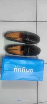 Product Review of Mini Gentleman - Croc Hazel - Oriyuu Kids - Sepatu Pantofel Anak Laki Formal Pesta Slip On Kulit from Tokopedia customer review 1