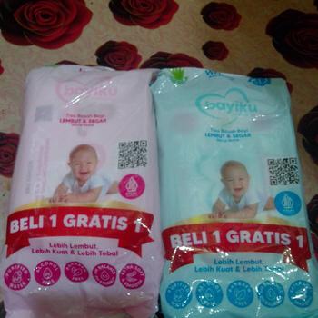 Product Review of [ PAKET 6 PCS ] TISSUE BASAH WETKINS BABY PINK DAN BLUE 50 SHEET 50 LEMBAR from Tokopedia customer review 3