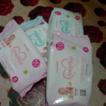 Product Review of [ PAKET 6 PCS ] TISSUE BASAH WETKINS BABY PINK DAN BLUE 50 SHEET 50 LEMBAR from Tokopedia customer review 0