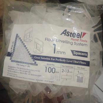 Product Review of ASTEEL Klip Clip Nat 1.5mm Ekonomi Alat Perata Pasang Keramik Granit Lantai Dinding Tile Leveling Spacer Wedge Pasak from Tokopedia customer review 0