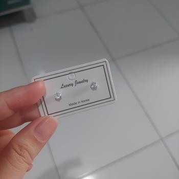 Product Review of Anting Tusuk Titanium Anti Karat Bulat Satu Mata Asli Wanita Silver from Tokopedia customer review 1