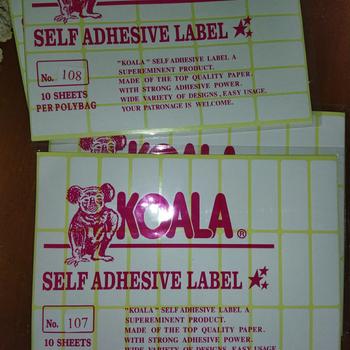 Product Review of Kertas Sticker Label Koala 103 & 121 - 121 from Tokopedia customer review 0