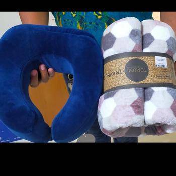 Product Review of TOMOMI - NECK PILLOW ESSE MEMORY FOAM ASSORTED from Tokopedia customer review 0