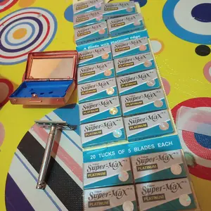 silet super max platinum Cukur Kumis Pria Wajah Jenggot Merawat