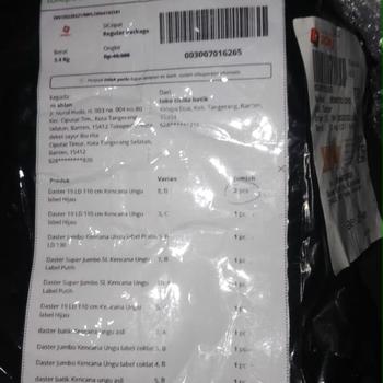 Product Review of Daster Jumbo Kencana Ungu label coklat from Tokopedia customer review 0