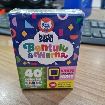Product Review of Flash Card Kartu Seru BENTUK & WARNA (wipe-clean bisa tulis hapus) (Bhs Indonesia, Inggris & Arab) from Tokopedia customer review 0