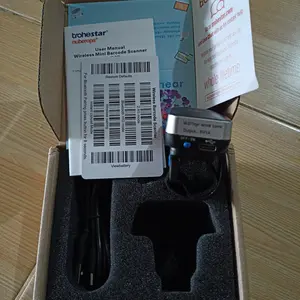 trohestar Ring Barcode Scanner Portabel 1D Finger BarCode Reader N8-1D