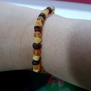 Amber Buddy | BLE248 Gelang Amber Dewasa 18 cm Elastis.