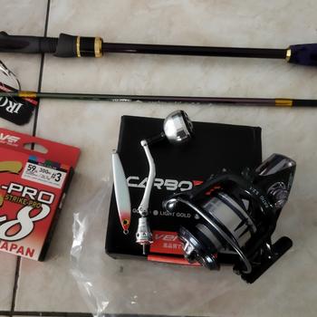 Product Review of Reel Versus Carbotech SW 1000-6000 Power handle Body carbon from Tokopedia customer review 0
