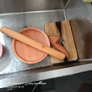 Cobek Kayu Ukuran 17 Cm Bahan Pinus Kuat Tidak Mudah Patah