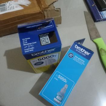Product Review of BROTHER Tinta BT5000C BT 5000 BT5000 Cyan Ink Bottle Original from Tokopedia customer review 1