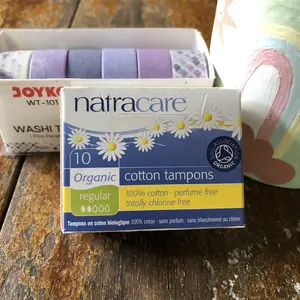 COTTON TAMPON NATRACARE ORGANIC REGULER ISI 10