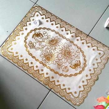 Product Review of A023-A Taplak Meja/Alas Piring/Alas Meja Segi Silver / Gold  43x30cm from Tokopedia customer review 0