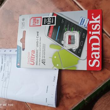 Product Review of Micro SD 128GB Sandisk Ultra A1 UHS-I up to 120Mb/s - Garansi Resmi from Tokopedia customer review 0