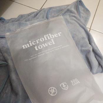 Product Review of HANDUK MANDI / BATH TOWEL MICROFIBER HALUS ANTI BAKTERI 70x140 400 GSM REAL PREMIUM DEWASA BAYI JUMBO TUBUH / BADAN EXPORT QUALITY from Tokopedia customer review 0
