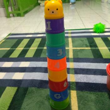 Product Review of Stacking Cup Tower Susun Mainan Stimulasi Bayi Pintar from Tokopedia customer review 0