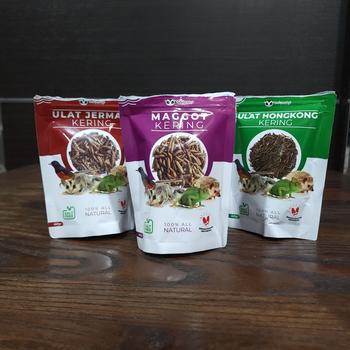 Product Review of Paket hemat 3, Nutrisi Praktis Jangkrik Ulat Jerman & Hongkong Kering from Tokopedia customer review 0