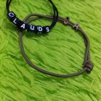 Product Review of Gelang Tali Inisial Nama Huruf Dadu Custom Pria Wanita Couple Sahabat from Tokopedia customer review 1