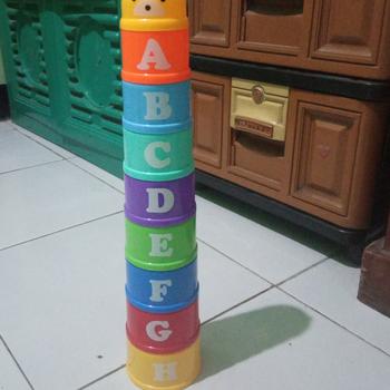 Product Review of Stacking Cup Tower Susun Mainan Stimulasi Bayi Pintar from Tokopedia customer review 0