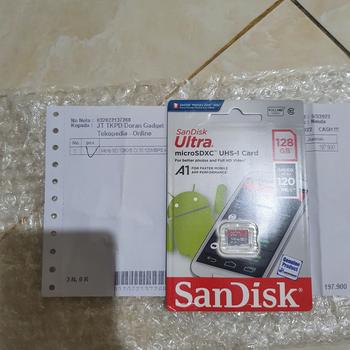 Product Review of Micro SD 128GB Sandisk Ultra A1 UHS-I up to 120Mb/s - Garansi Resmi from Tokopedia customer review 0